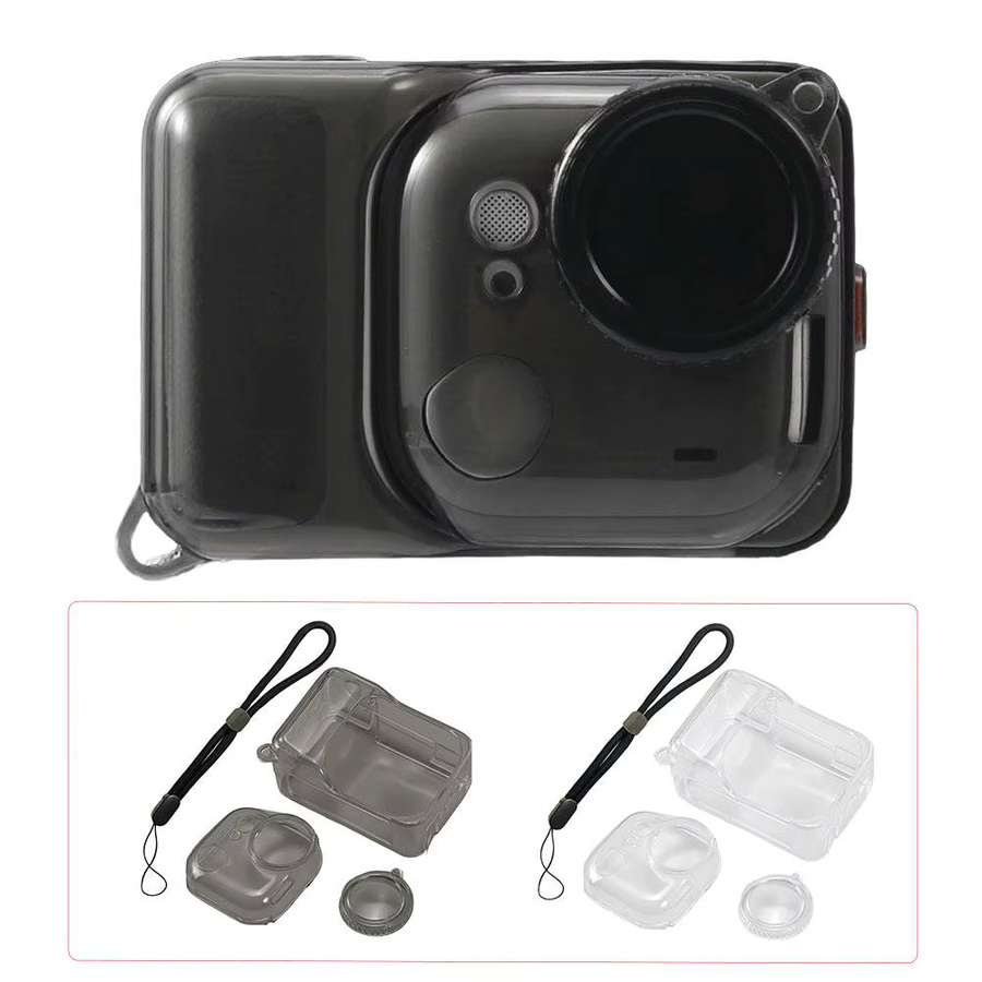 Insta360 GO Ultra Schutzhülle in Transparent mit Seil, stoßfest und rutschfest für Rundumschutz der Action-Kamera - Bild 2