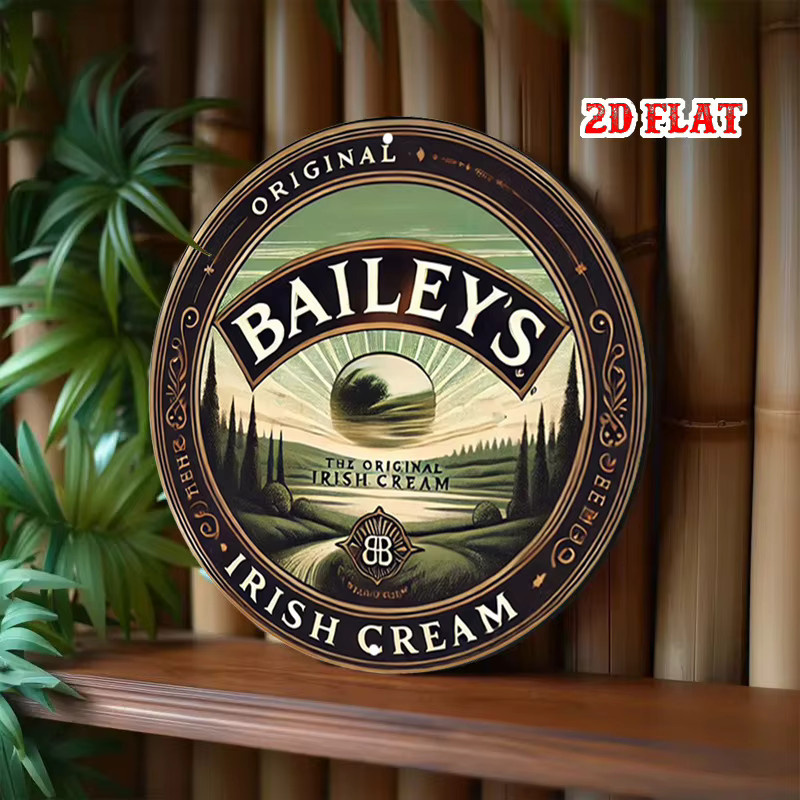 Rundes Baileys Label Aluminiumschild von Heritage als rustikale Metallwandkunst in Mehrfarbig - Bild 5
