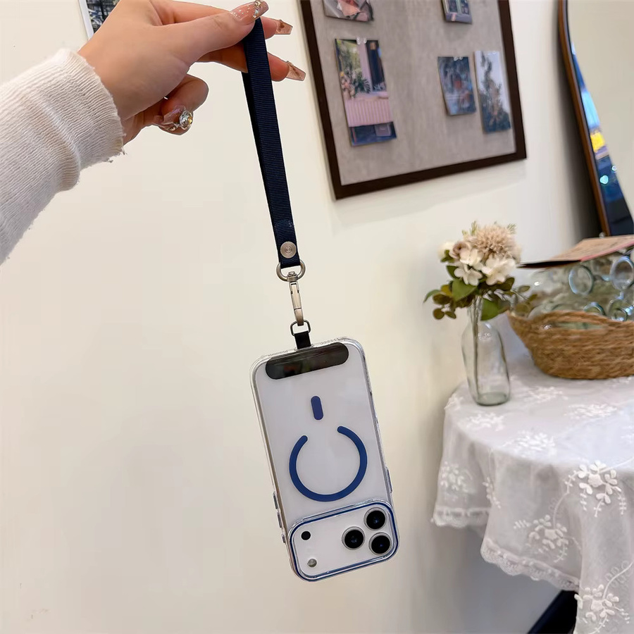 Xeber Magnetische iPhone Schutzhülle mit Lanyard und MagSafe Unterstützung, Transparent oder Grau - Bild 2