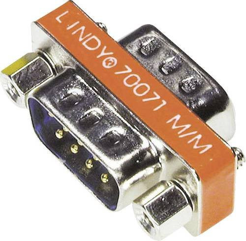 LINDY Seriell Adapter mit 1x RS232-Stecker auf 1x RS232-Stecker in Orange - Bild 1