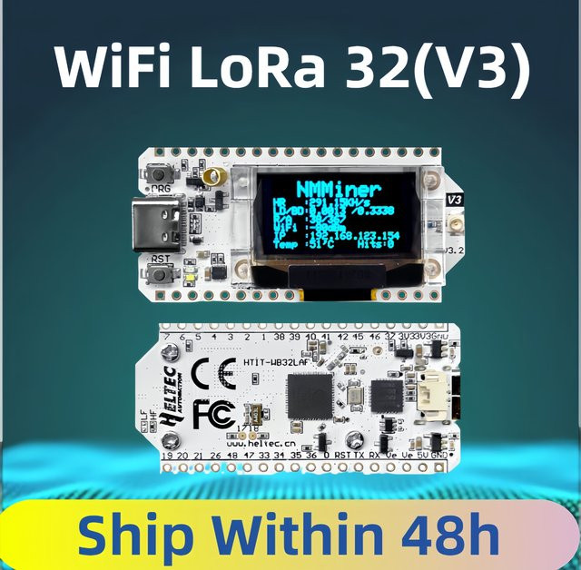 Heltec LoRa 32 V3 Meshtastic Entwicklungsboard mit ESP32, WiFi und blauem 0,96 Zoll OLED-Display - Bild 1