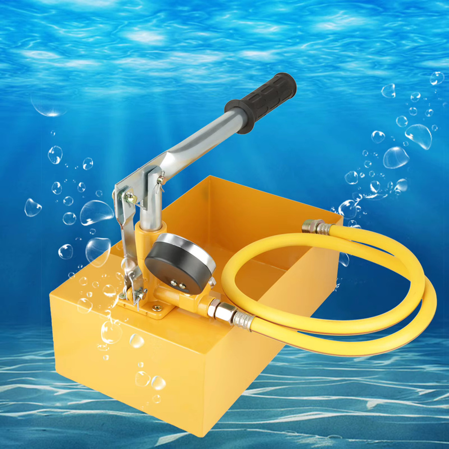 Aramox Manuelle hydraulische Wasserdruckprüfpumpe für Rohrleitungen, 2,5 MPa, Gelb - Bild 2