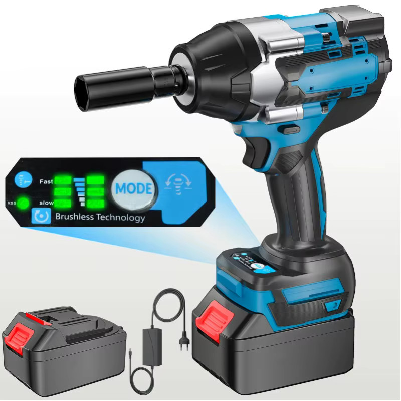 Makita Bürstenloser Schlagschrauber 1/2 Zoll mit 1800Nm Drehmoment, Blau, kompatibel mit Makita 21V Akku LXT - Bild 6