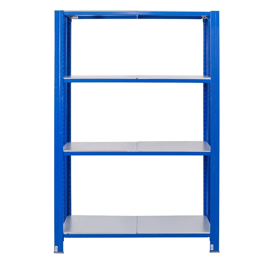 AR Shelving T Profile Steckregal Blau & Verzinkt mit 4 Böden, B/H/T: 250 x 120 x 40 cm - Bild 2