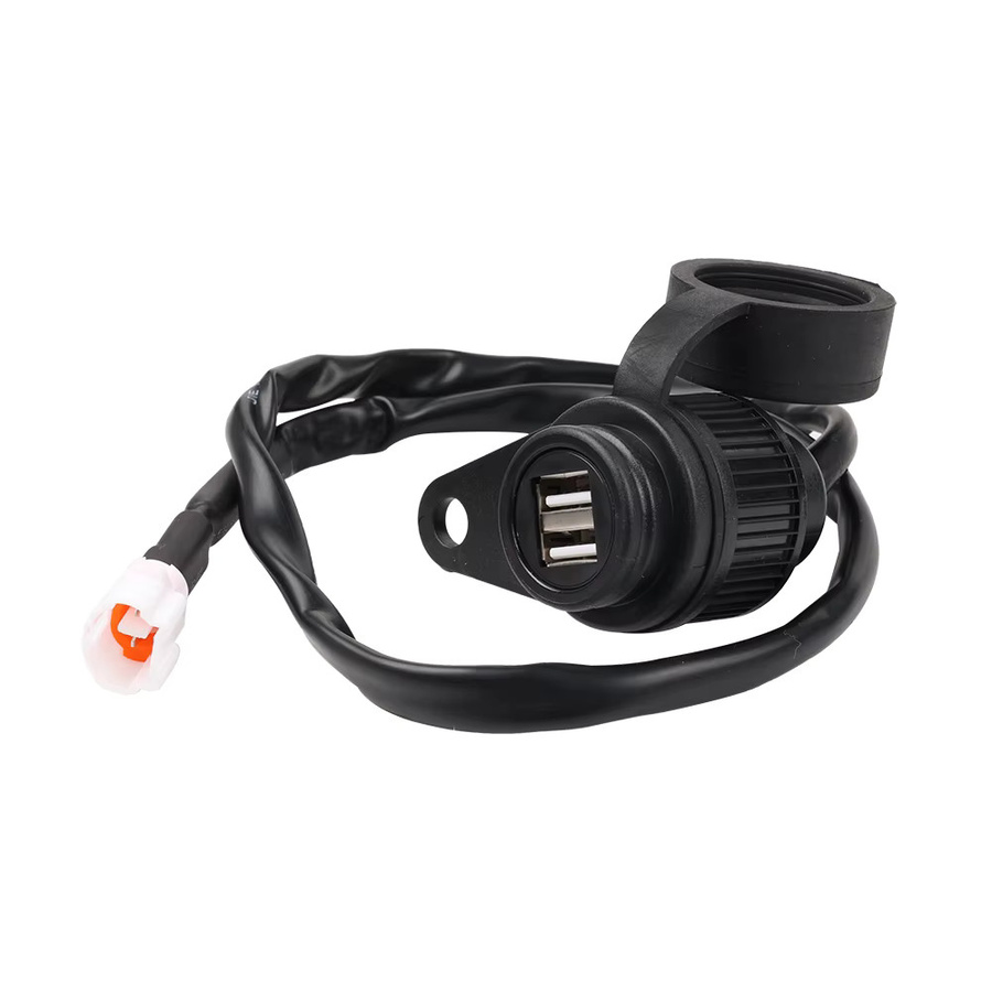 Dual USB Ladegerät Steckdose Adapter für Yamaha XSR700 XSR900 ABS in Schwarz - Bild 3