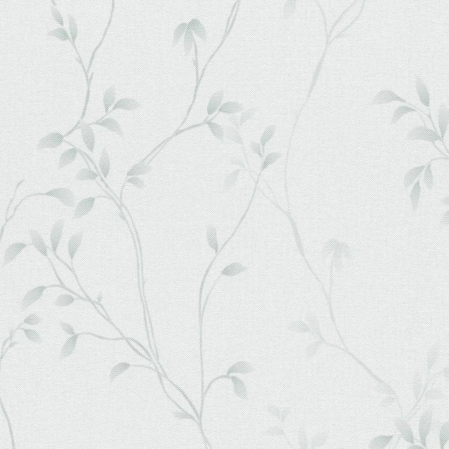 PROFHOME Landhaus Tapete Floral in Weiß und Grau, Vlies, Matt, Breite: 0,53 m, Länge: 10,05 m - Bild 1