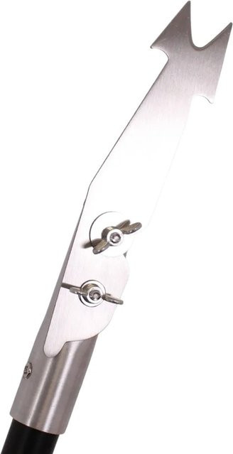 Galaflor Löwenzahnstecher mit Langstiel aus Aluminium und Edelstahl in Silber-Schwarz - Bild 1