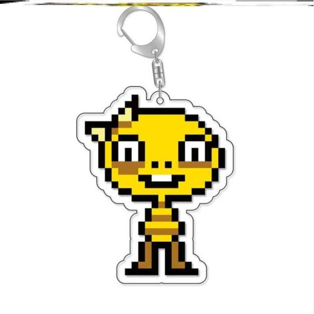 CHIC STUDIO Schlüsselanhänger Acryl, Undertale, 6 cm, Unisex, Yellow - Bild 1