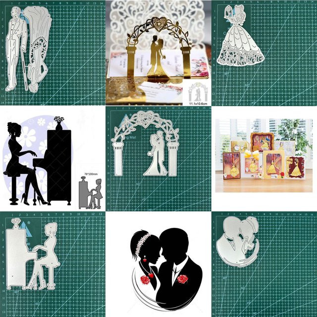 Metall Schablone für Scrapbooking und DIY Fotoalben mit Mädchen-Motiv zur Papierprägung - Bild 1