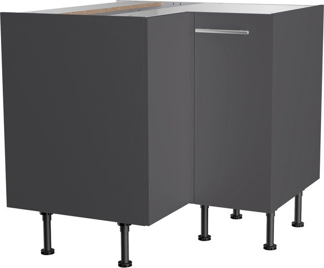 Optifit Küchen-Eck-Unterschrank Ingvar420 in Anthrazit Matt, B/T/H: 90 x 57 x 58,4 cm - Bild 1