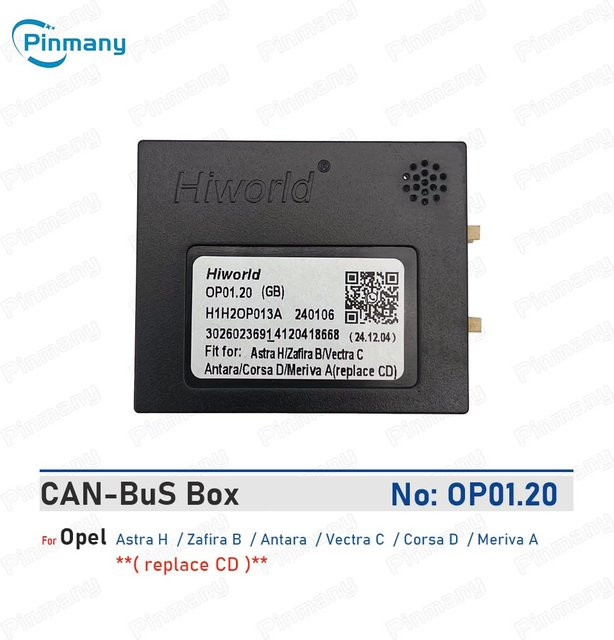 Hiworld CANBus Decoder OP01 für Opel Astra H, Zafira B, Antara, Vectra C, Corsa D und Meriva A in Schwarz - Bild 1