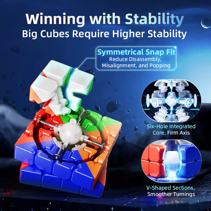 MOYU AOSU V7 4x4 Speed Cube, Stickerless, Puzzle - Bild 4