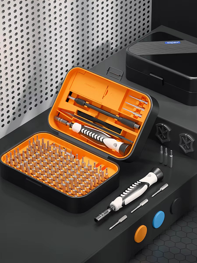 E·DURABLE Schraubendreher-Set mit magnetischen Torx- und Phillips-Bits in Orange für präzise Reparaturen an Xiaomi, Smartphone und PC - Bild 6