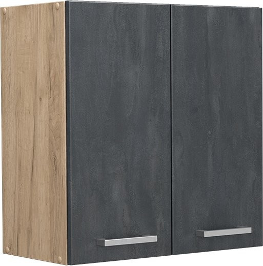 Vicco R-Line Hängeschrank für die Küche in Schwarz Beton und Eiche, Breite: 60 cm, Höhe: 60 cm, Tiefe: 31 cm - Bild 1