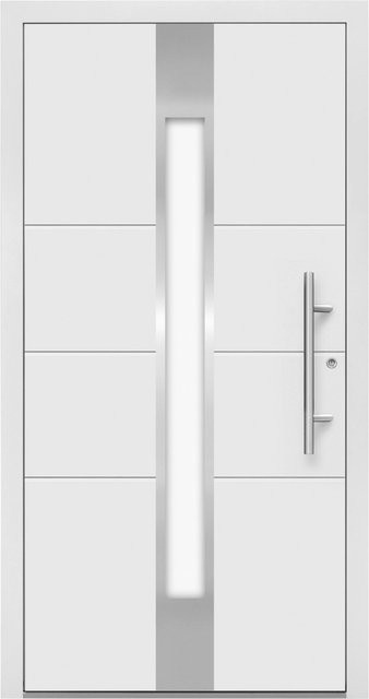 Splendoor Moderno Aluminium-Haustür mit Glaseinsatz Weiß B: 110 cm, H: 210 cm, Anschlag Rechts - Bild 1