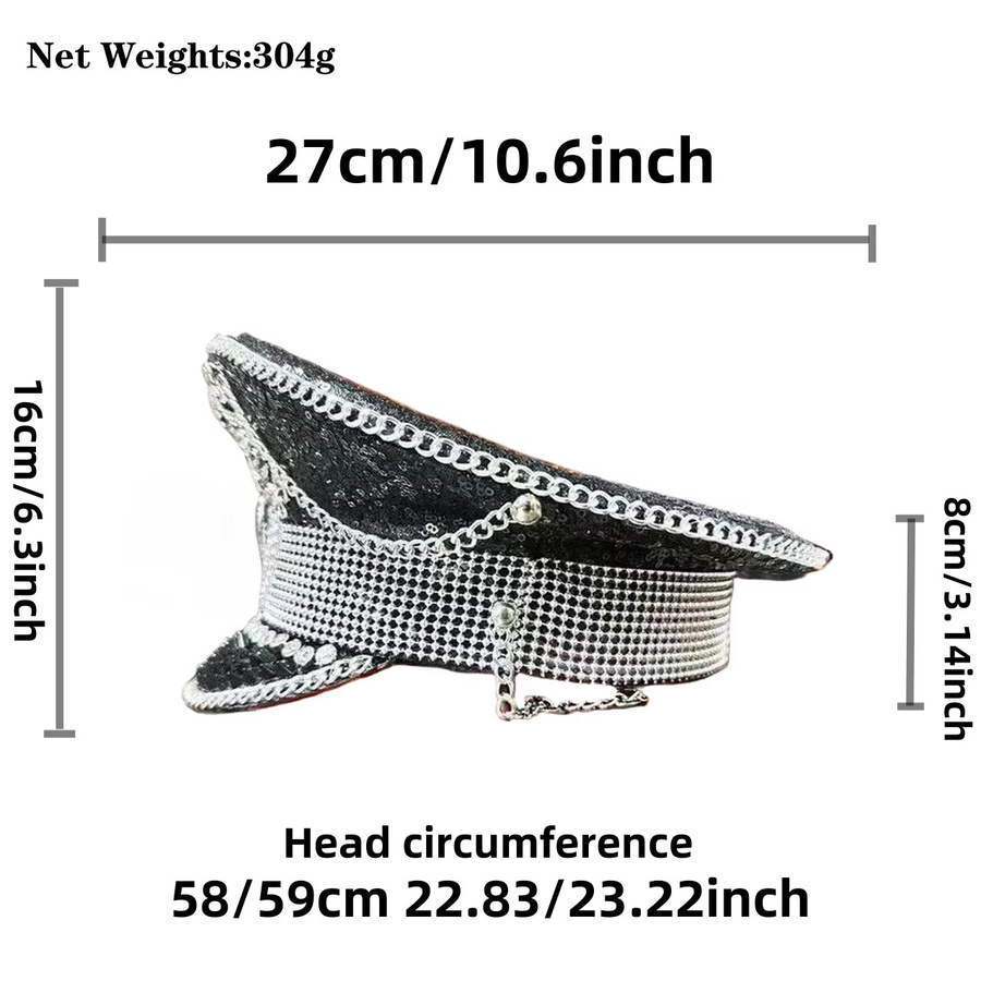 HongLuan Totenkopfkette, Silber, Schwarz, Unisex - Bild 6