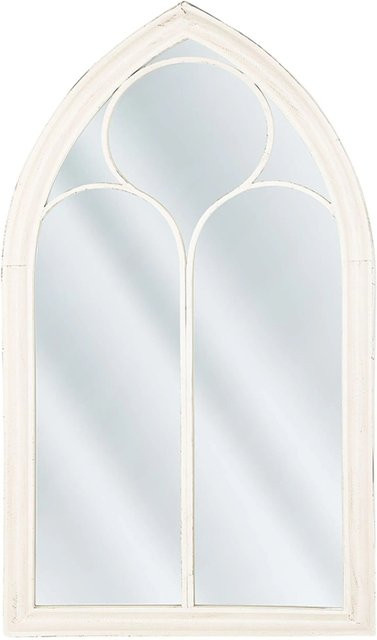Beliani Wandspiegel TRELLY in Weiss im Retro-Design aus Metall und Glas, B: 62 cm, H: 113 cm, T: 5 cm - Bild 1
