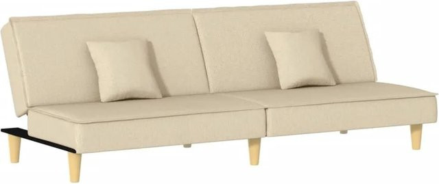 vidaXL Schlafsofa Click-Clack in Creme mit Stoffbezug und Massivholzrahmen - Bild 1