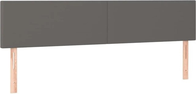 2er-Set vidaXL Kopfteile aus Kunstleder in Grau, B/T/H: 90 x 5 x 78-88 cm - Bild 1
