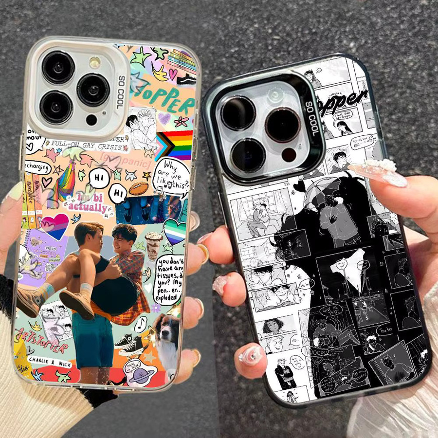 Stoßfeste Heartstopper Handyhülle für iPhone 11 bis iPhone 17 Pro Max Plus in Silber - Bild 3