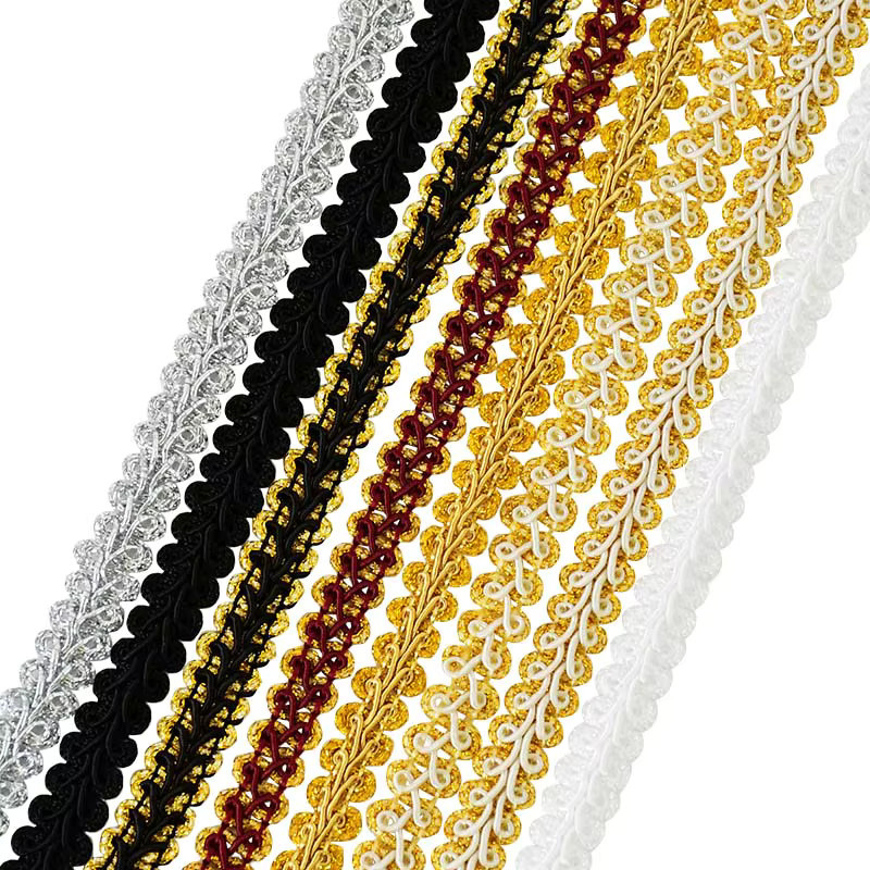 Glitzer Spitzenband aus Polyester für DIY-Handwerk und Hochzeit, Breite: 1,2 cm, Länge: 4,57 m, Mehrfarbig - Bild 3