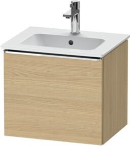Duravit Waschtischunterschrank D-Neo wandhängend in Eiche Natur und Chrom, B/T/H: 51 x 40,2 x 44 cm - Bild 1