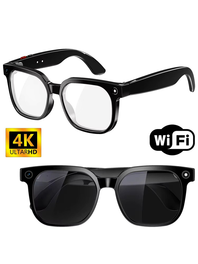 Lenovo Smart-Brille in Schwarz mit 4K 8MP HD-Kamera, WLAN, Bluetooth, Sprachübersetzung und ChatGPT-Unterstützung für Videoaufnahmen und Telefonate - Bild 4