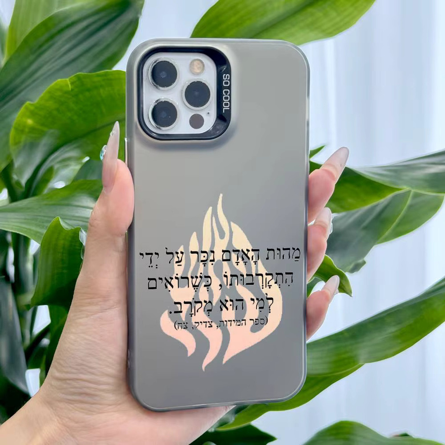 Schwarze Flammen Elektroplattierung Handyhülle für Apple iPhone 11 12 13 14 15 16 Pro Max Plus in Silber - Bild 2