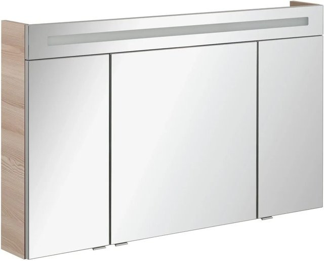 Fackelmann Spiegelschrank B.clever Alaska Esche Grau mit Softclose Türen und LED-Beleuchtung B/H/T: 120 x 70,6 x 15,8 cm - Bild 1