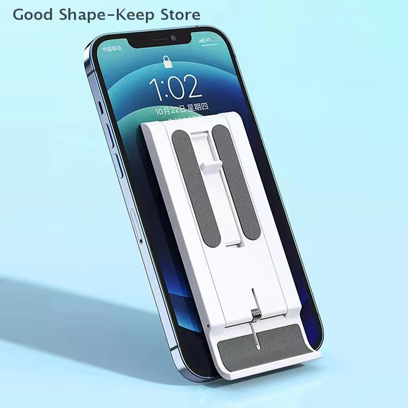Tragbarer und faltbarer Handy Ständer in Weiß für Smartphone und Tablet als skalierbare Desktop-Halterung - Bild 4