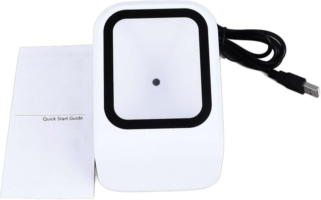 Koogeelife Zahlungsbox Desktop-Scanner mit Sprachausgabe und QR-Code-Scan-Funktion in Weiß - Bild 1