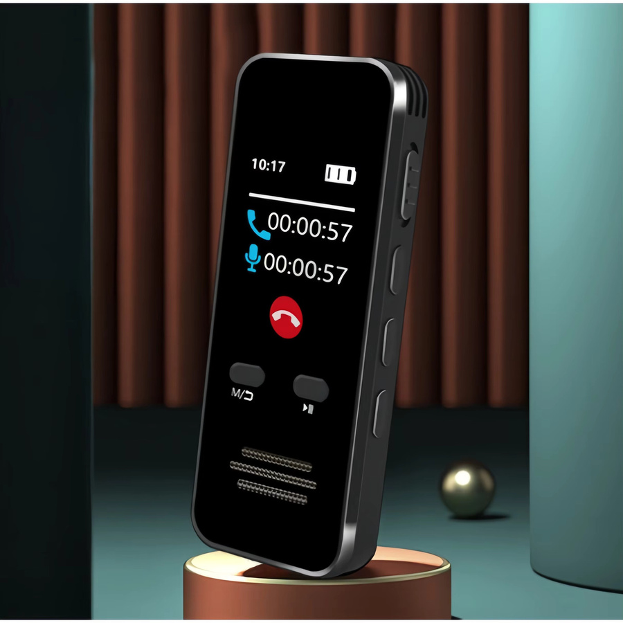 Bytelike Digitaler Voice Recorder mit 64GB Speicher, Passwortschutz, Sprachsteuerung und LCD-Display in Schwarz - Bild 2