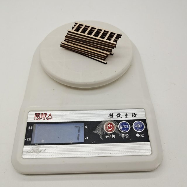 10-teiliges Set Mini-Trittleiter aus Holz, Miniaturleiter, braun - Bild 1