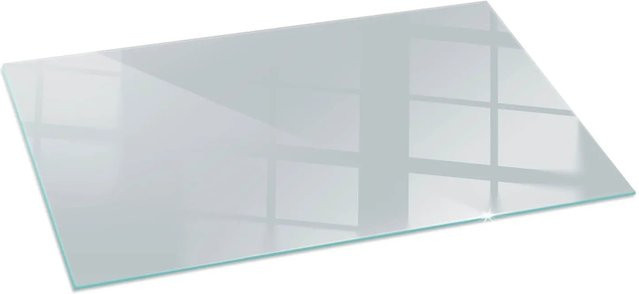 Tulup Glasplatte für Kamin in Grau, Rechteck, B: 140 cm, T: 70 cm - Bild 1