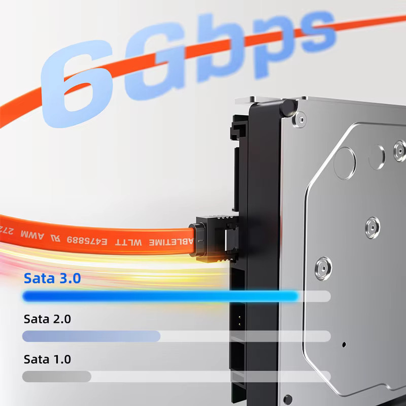 CABLETIME SATA 3.0 Datenkabel mit 6 Gbit/s für SSD und HDD Festplatten in Gerade- und Winkelversion - Bild 2