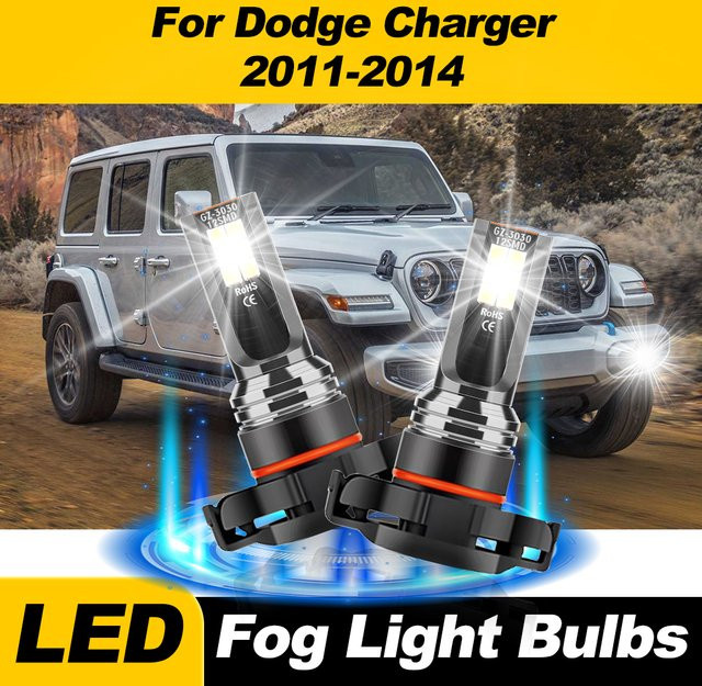 ChicYoo LED-Nebelscheinwerferlampen 5202 H16(EU) PSX24W in Weiß und Silber, 20000LM, 6000K, Plug-and-Play für Dodge Charger 2011-2014 - Bild 1