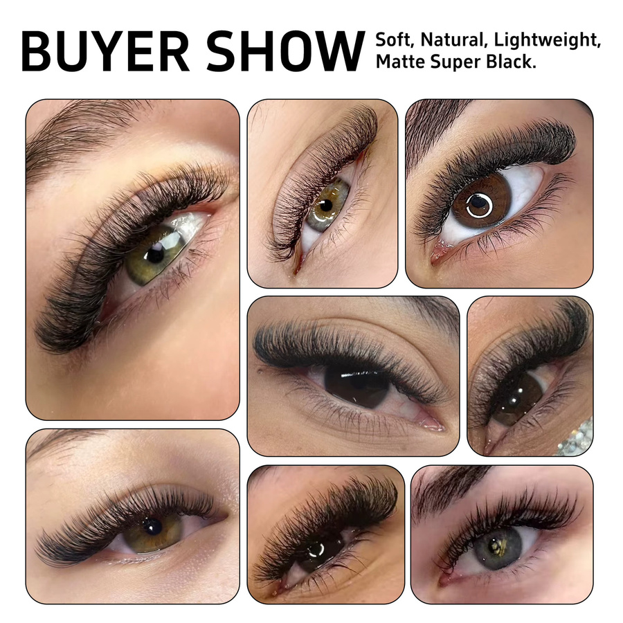 LAKANAKU W Clover Wimpernverlängerung, Matte Super Black, Unisex - Bild 4