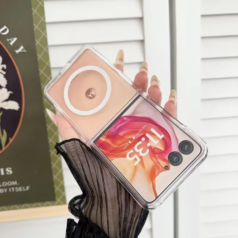 Transparente magnetische Handyhülle für Motorola Razr 60 Pro und Motorola 50 Ultra mit Unterstützung für kabelloses Laden - Bild 2