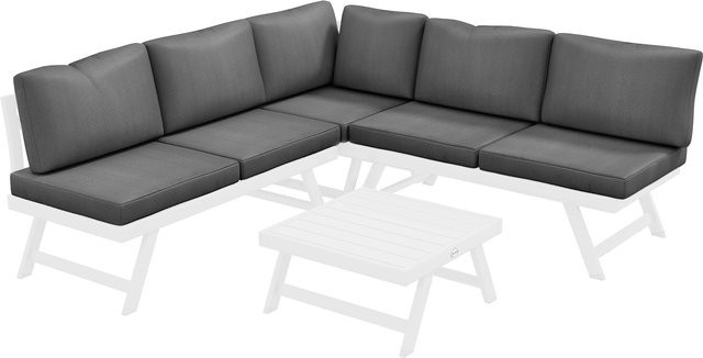 Outsunny Gartenlounge Set Grau mit Ecksofa, Doppelsofa, zwei Zweisitzern und Couchtisch für 4-5 Personen - Bild 1