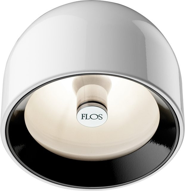 Flos Wan C W Wandleuchte aus Aluminium und Sicherheitsglas in Weiß - Bild 1
