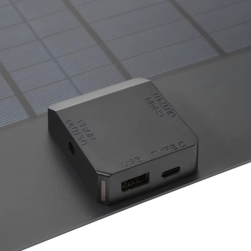 Luxuglow Solarpanel-Set 100 W 18 V mit 5 V USB-C Outdoor-Ladegerät in Schwarz für Camping und Reisen - Bild 4