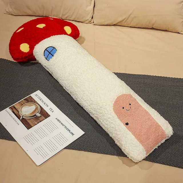 Yiran toy Pilzhaus Plüschtier, Buntes Pilz-Kissen, 120cm - Bild 1