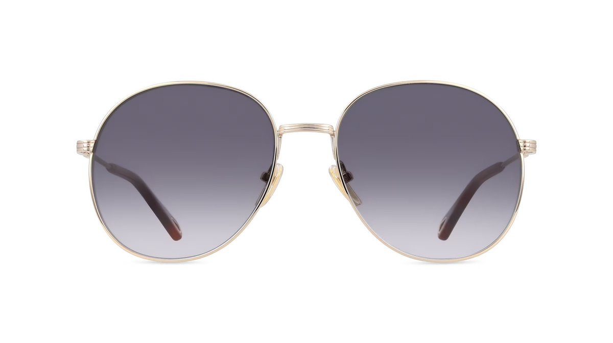 Chloé CH0178S Sonnenbrille, Vollrand, Rund, Metall, Unisex, gold - Bild 1
