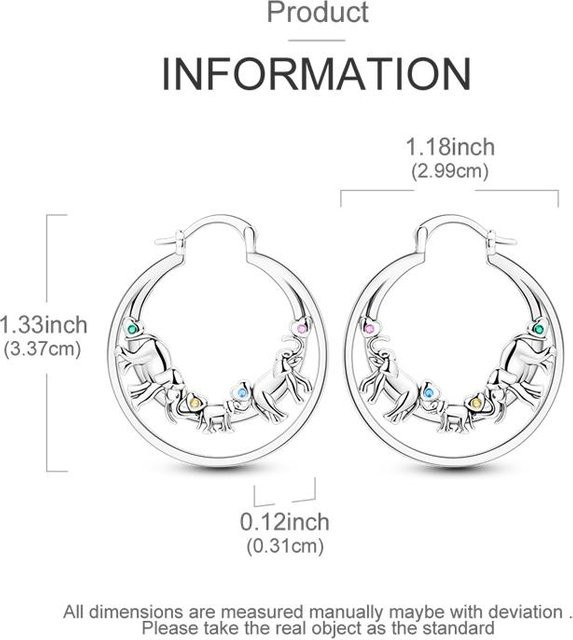 Lucky Star Jewelry Ohrringe, 925 Silber, Zirkonia, Damen - Bild 1