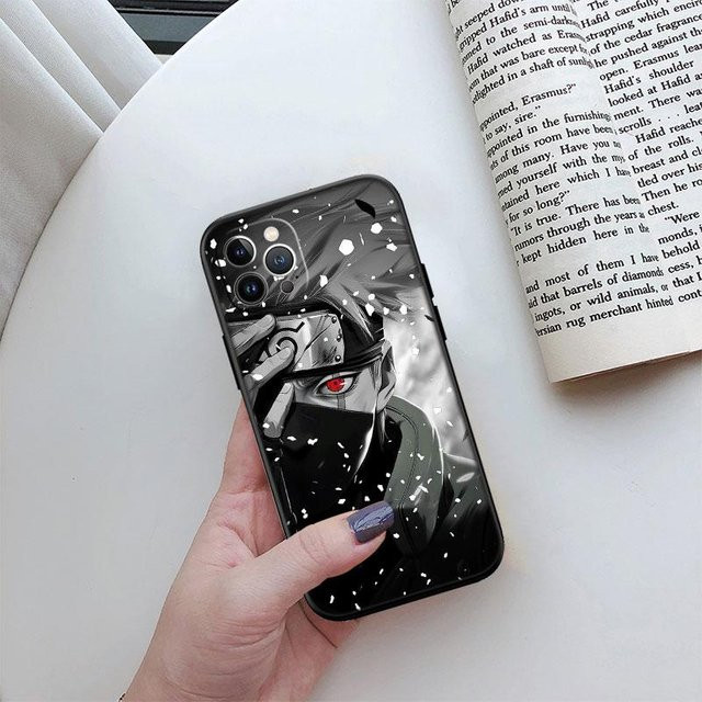 Naruto Anime High-End Handyhülle für Apple iPhone 16 15 14 13 Pro Max Plus Mini in Schwarz - Bild 1