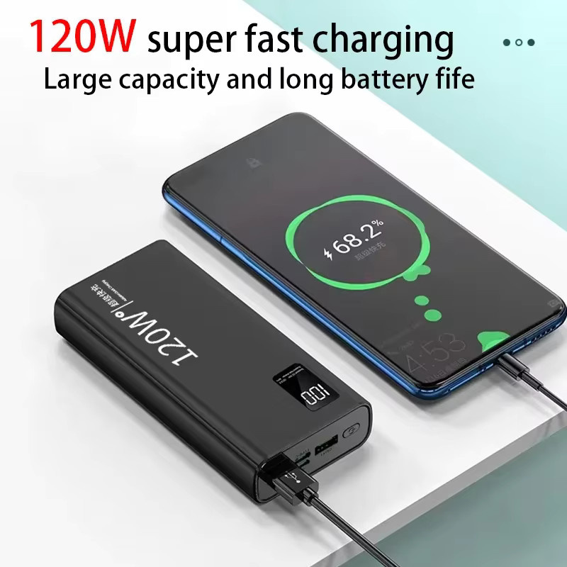 Lenovo Powerbank mit 50000 mAh und 120 W Schnellladefunktion, Schwarz - Bild 2