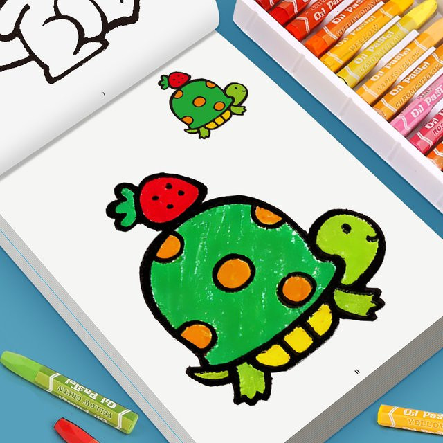 Interaktives Malbuch für Kinder mit 32 bunten Cartoon-Mustern zum Ausmalen und Zeichnen - Bild 1