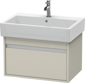 Duravit Waschtischunterschrank Ketho in Taupe mit einem Auszug, wandhängend, B/T/H: 65 x 44 x 41 cm - Bild 1