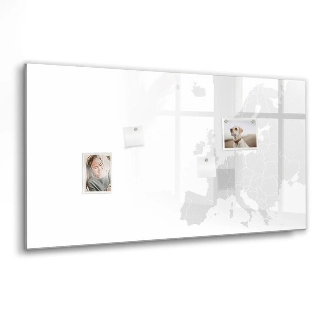 Tulup Glas Magnettafel Karte Von Europa, Grau, B: 120 cm, H: 60 cm - Bild 1