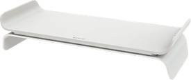 Leitz Ergo Monitorständer für bis zu 27 Zoll, höhenverstellbar mit Stauraum für Tastatur, Hellgrau, B: 20,9 cm, T: 43,8 cm, H: 11,2 cm